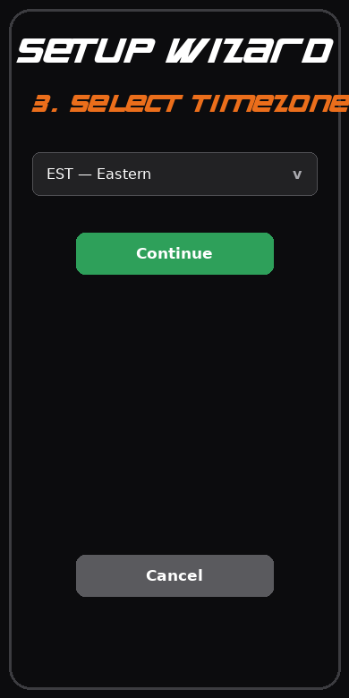 Select Timezone
